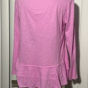 New Long sleeve Ruffle hem top B6-18